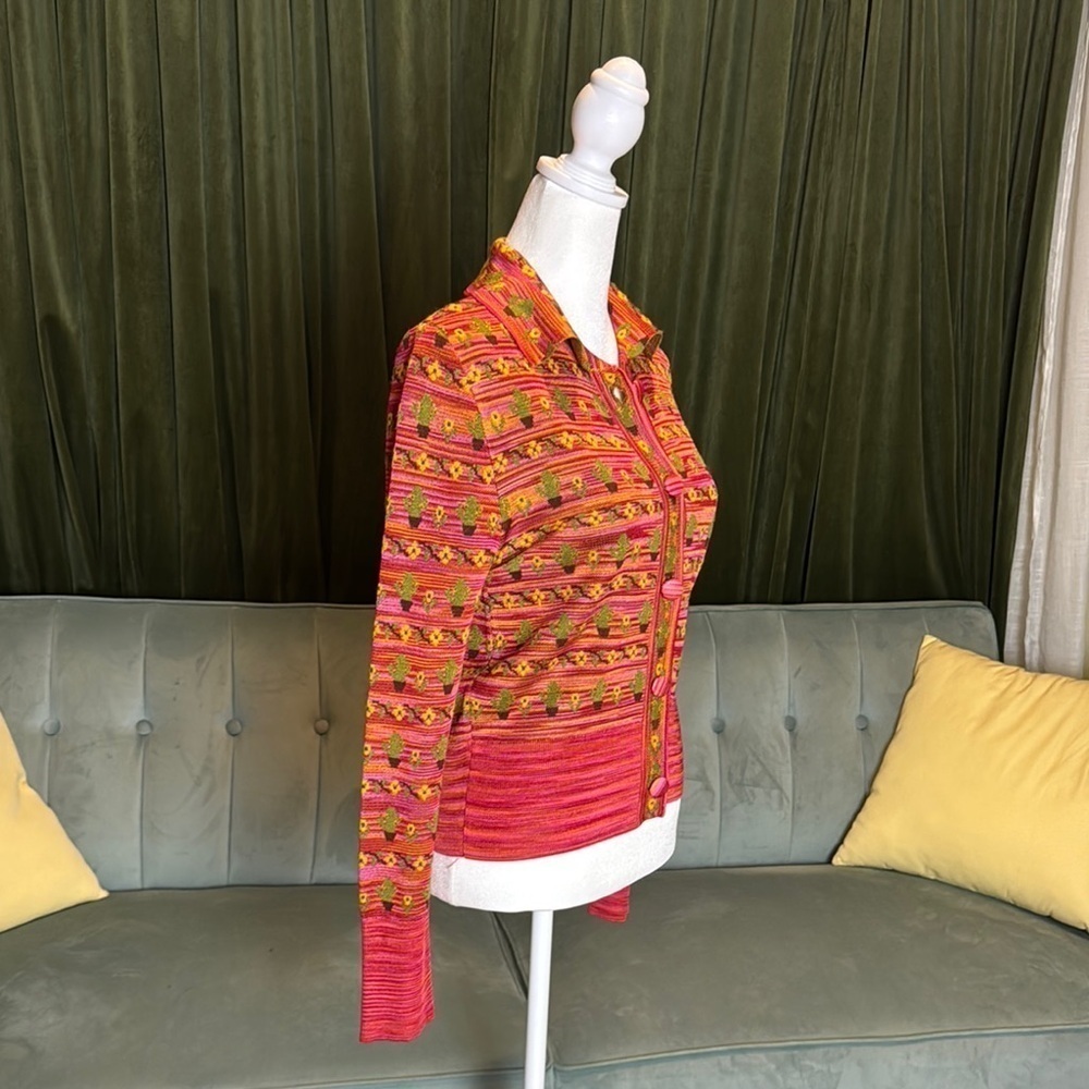 EUC Zara Colorful Catcus and Floral Cardigan Jacket Southwestern - Picture 1 of 7